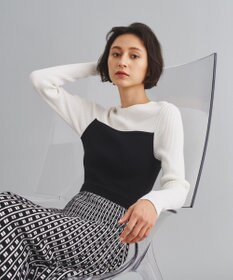 バイカラービスチェニットワンピース / GRACE CONTINENTAL | GRACE 
