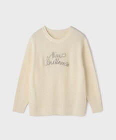 GRACE CONTINENTAL ビジューロゴニットトップ