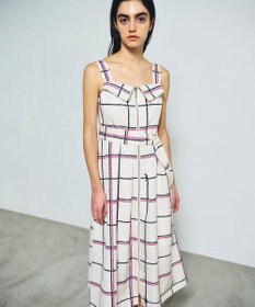 GRACE CONTINENTAL ロープチェックワンピース