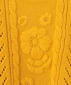 未使用 23SS グレースコンチネンタル フローラル刺繍 長袖 ニット セーター フローラル刺繍トップ / GRACE CONTINENTAL | GRACE CONTINENTAL