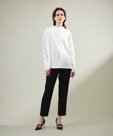 CHANEL ストライプ ハイネック 長袖カットソー　ロゴ　グレー✖️ホワイト✖️黒 She's Closet tシャツ ハイネック長袖グリッターラメシースルー