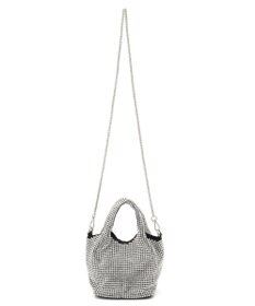 GRACE CONTINENTAL ラインストーンバッグ シルバー