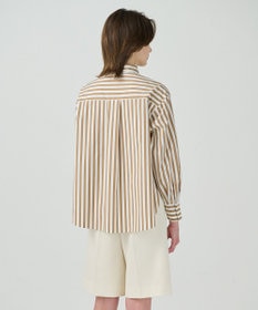 GRACE CONTINENTAL タフタストライプブラウス