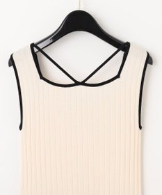 GRACE CONTINENTAL メッシュヘムニットワンピース