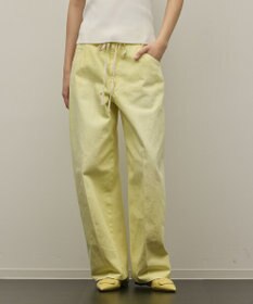 GRACE CONTINENTAL コンビドロストデニムパンツ イエロー