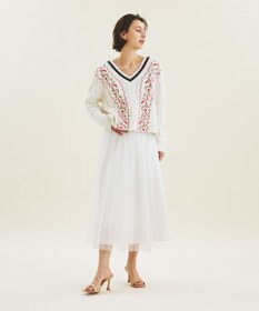 ケーブル刺繍ニットトップ / GRACE CONTINENTAL | GRACE