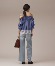 GRACE CONTINENTAL ギャザーフレアトップ