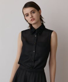 GRACE CONTINENTAL シアーメッシュノースリーブ