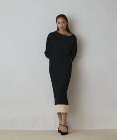 GRACE CONTINENTAL バイカラーカットワンピース