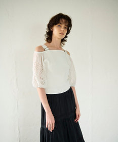 GRACE CONTINENTAL - 【ラブリー】パフスリーブニットカーデ 刺繍パフスリーブニットトップ / GRACE CONTINENTAL | GRACE