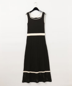 GRACE CONTINENTAL メッシュヘムニットワンピース