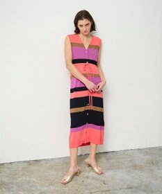 GRACE CONTINENTAL ニットマルチボーダージレ