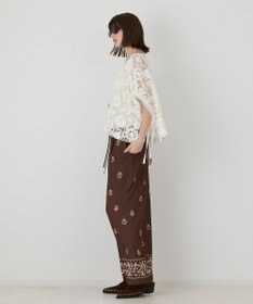 GRACE CONTINENTAL メッシュエンブロイダリーポンチョトップ