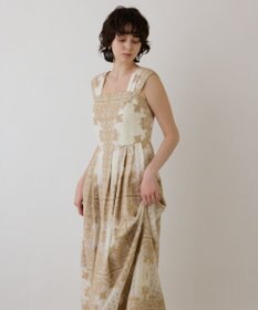 GRACE CONTINENTAL フレームジャガードドレス