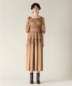 GRACE CONTINENTAL スクエアギャザーワンピース