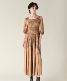 GRACE CONTINENTAL スクエアギャザーワンピース