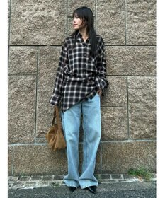 GRACE CONTINENTAL ストール付チェックシャツ