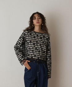 GRACE CONTINENTAL バスクボーダートップ ブラック