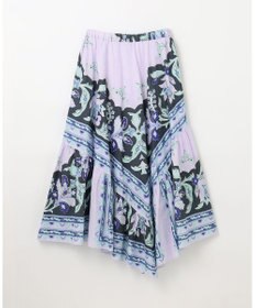 GRACE CONTINENTAL フレームプリントギャザースカート