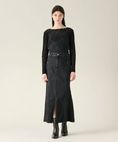 GRACE CONTINENTAL マーメイドデニムスカート ブラック