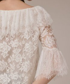 GRACE CONTINENTAL レースコンビフリルブラウス