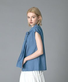 GRACE CONTINENTAL シアーデニムボウタイブラウス