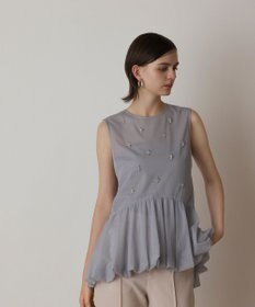 GRACE CONTINENTAL バルーンチュールトップ