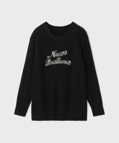 GRACE CONTINENTAL ビジューロゴニットトップ