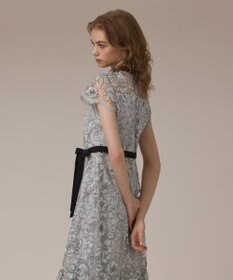 GRACE CONTINENTAL チュールフラワー刺繍ワンピース