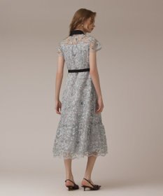 GRACE CONTINENTAL チュールフラワー刺繍ワンピース