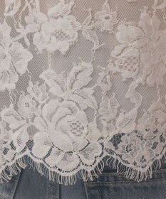 GRACE CONTINENTAL レースコンビフリルブラウス