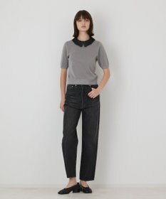 GRACE CONTINENTAL レースカラーラメニットトップ