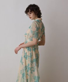 GRACE CONTINENTAL シャドーフラワープリントワンピース