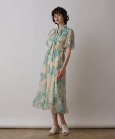 GRACE CONTINENTAL シャドーフラワープリントワンピース