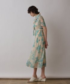 GRACE CONTINENTAL シャドーフラワープリントワンピース