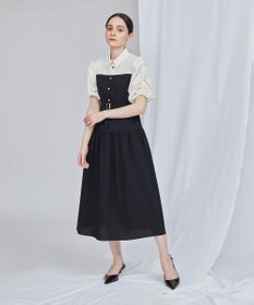 最終お値下げ　バイカラー レース シャツ ワンピース38サイズ オンライン限定】バイカラーシャツワンピース / GRACE