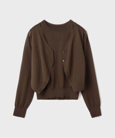 GRACE CONTINENTAL レイヤードニットトップ