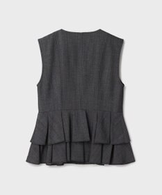 GRACE CONTINENTAL シャンブレーフリルベスト