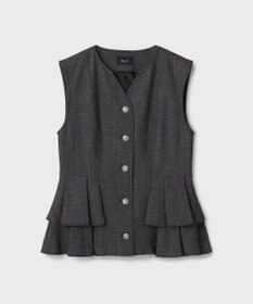 GRACE CONTINENTAL シャンブレーフリルベスト