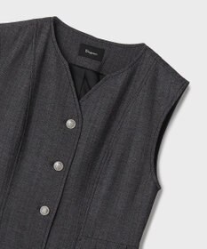 GRACE CONTINENTAL シャンブレーフリルベスト