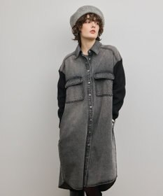 GRACE CONTINENTAL ニットスリーブデニムワンピース