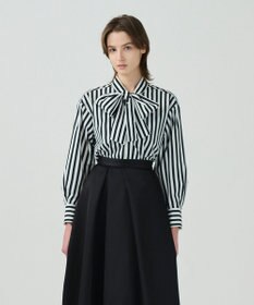 GRACE CONTINENTAL タフタストライプブラウス
