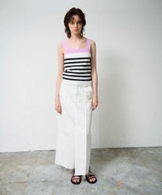 GRACE CONTINENTAL 配色ニットキャミ