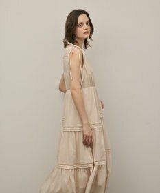 GRACE CONTINENTAL コットンシルクティアードワンピース