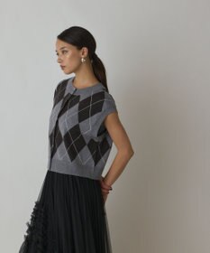 GRACE CONTINENTAL アーガイルニットベスト