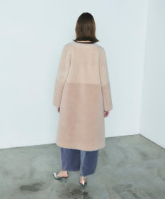 GRACE CONTINENTAL ノーカラーボアムートンコート