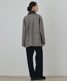 GRACE CONTINENTAL レザー衿ハンティングジャケット