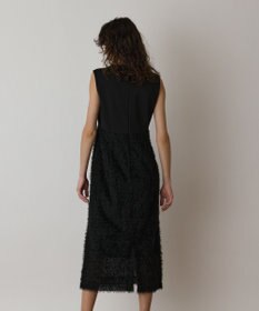 GRACE CONTINENTAL フェザー刺繍コンビワンピース