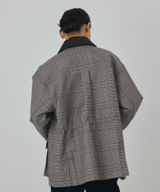 GRACE CONTINENTAL レザー衿ハンティングジャケット