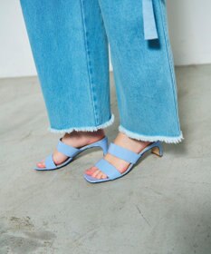 GRACE CONTINENTAL CORSO ROMA パテントサンダル ブルー